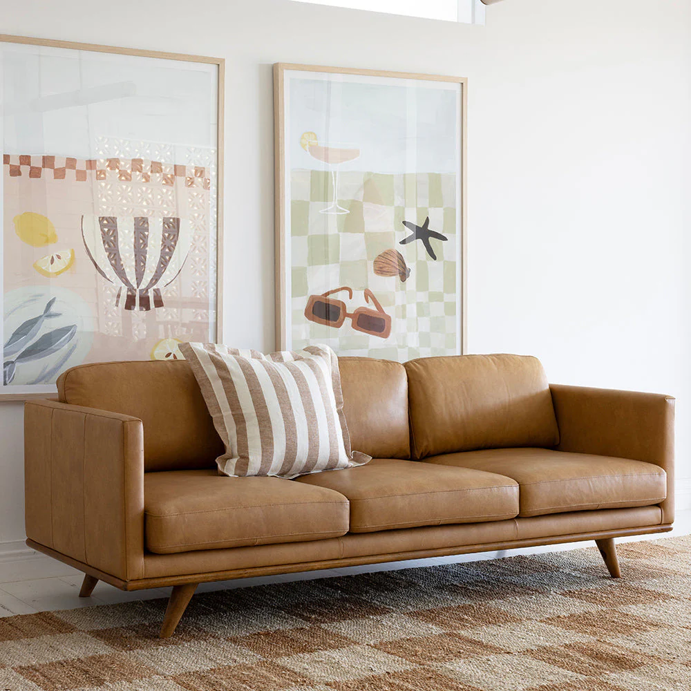 leather 3 seater sofas